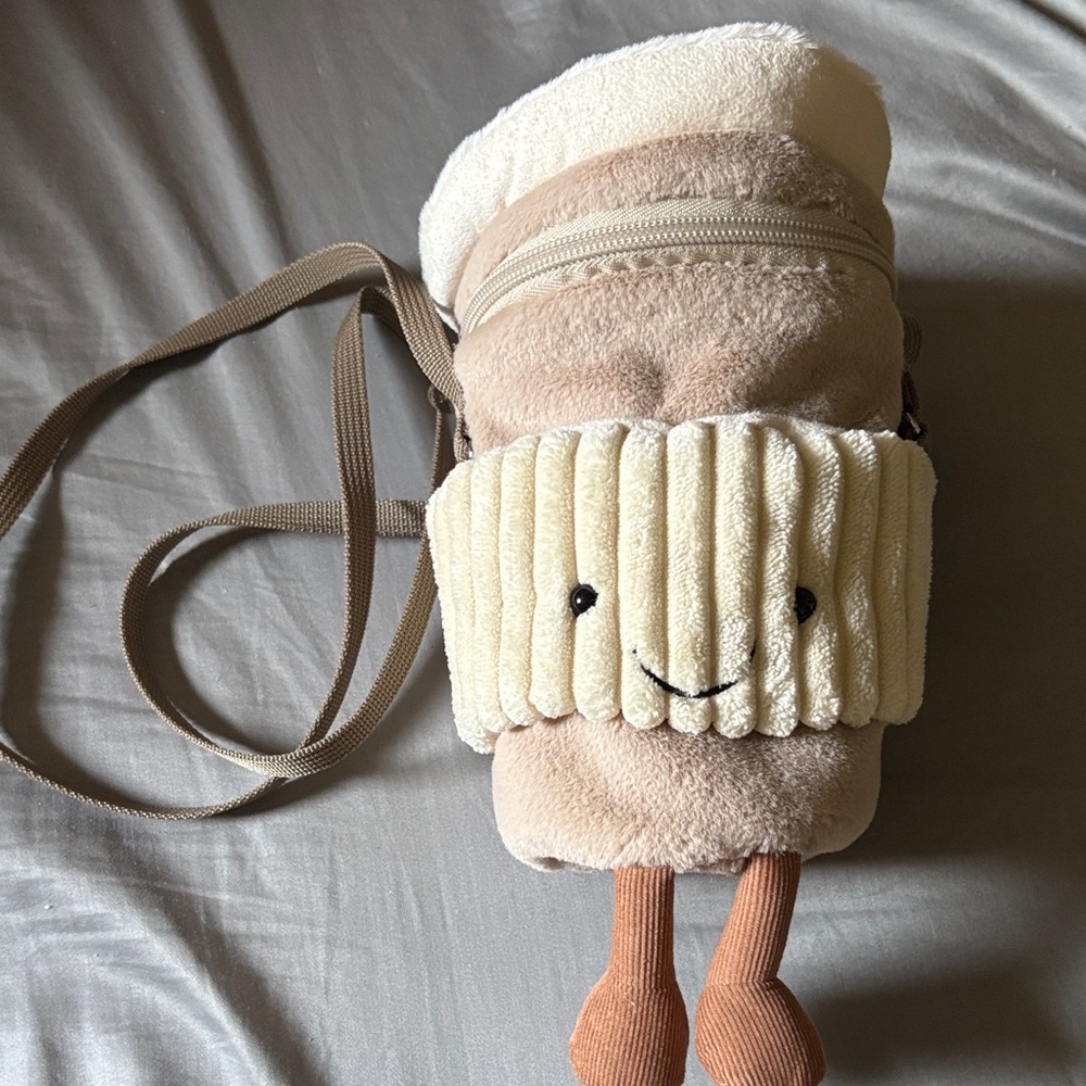 Jellycat Plush Coffee Cup Crossbody Bag